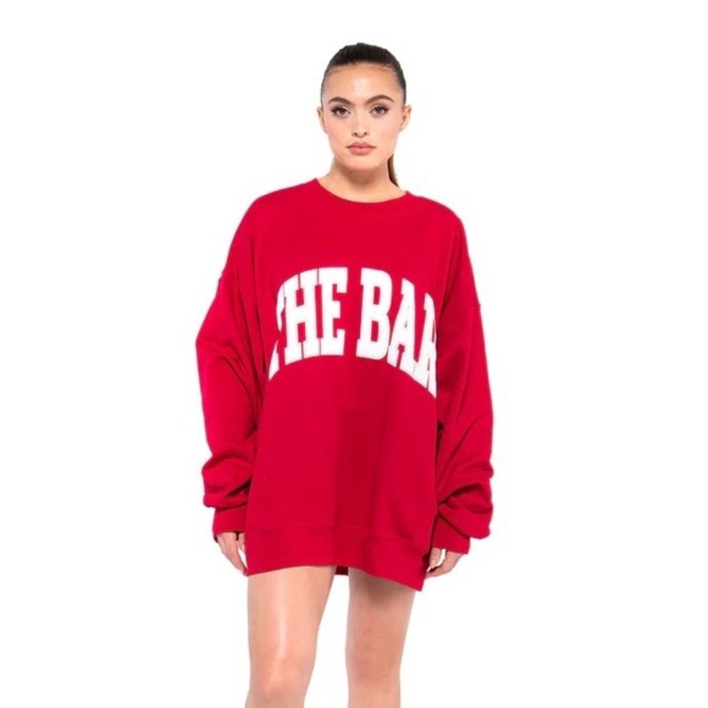 The Bar ♥️ ruby red varsity sweatshirt size XL NWT